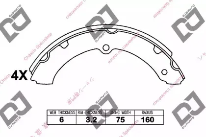Комплект тормозных колодок DJ PARTS купить